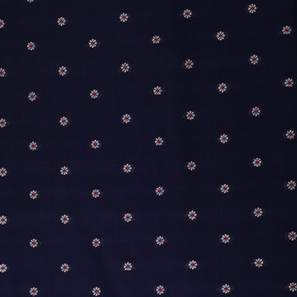 Navy Blue Color Katan Meena Brocade Fabric