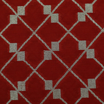 Rust Color Brocade Fabric