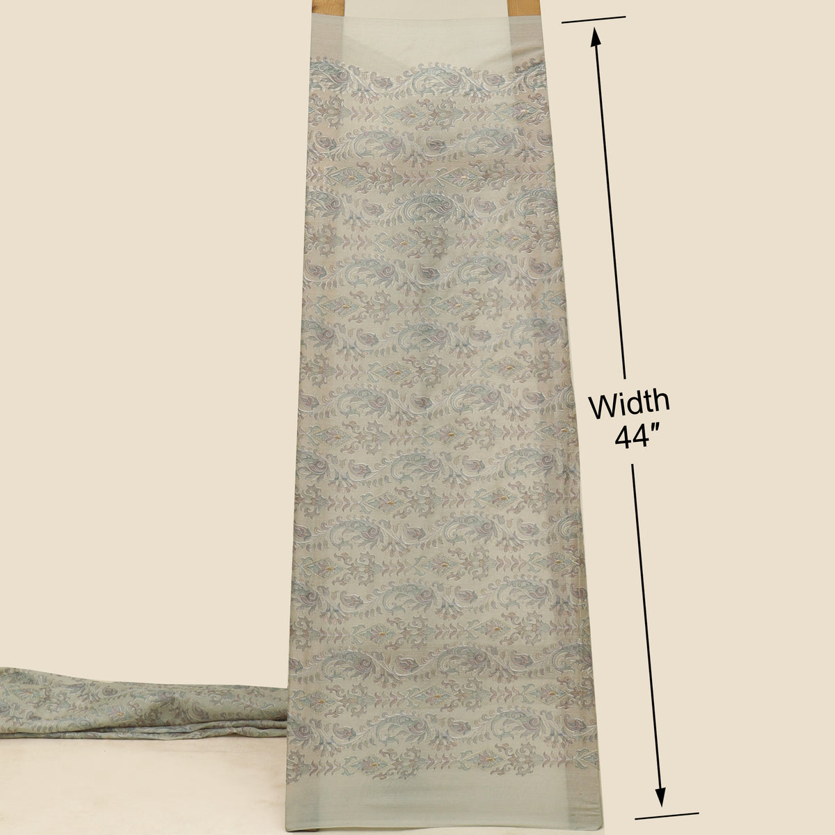 Pure Tussar Embroidery Fabric