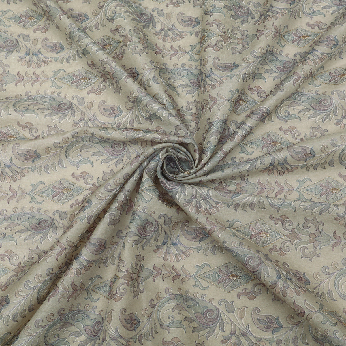 Pure Tussar Embroidery Fabric