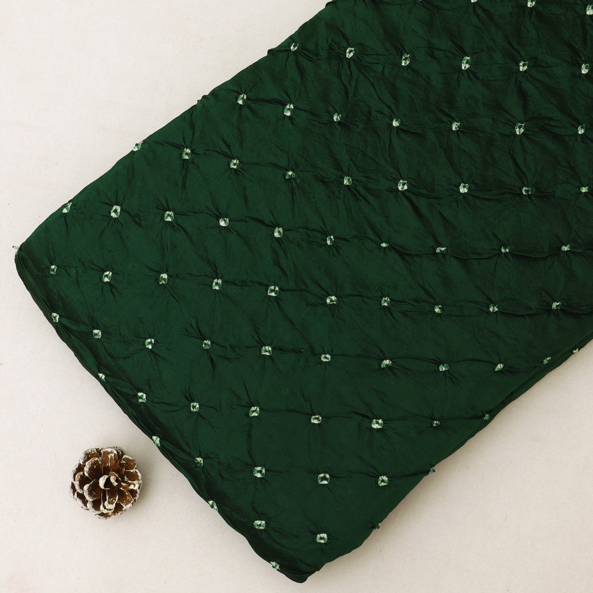 Pure Munga Bandhani Brocade Fabric