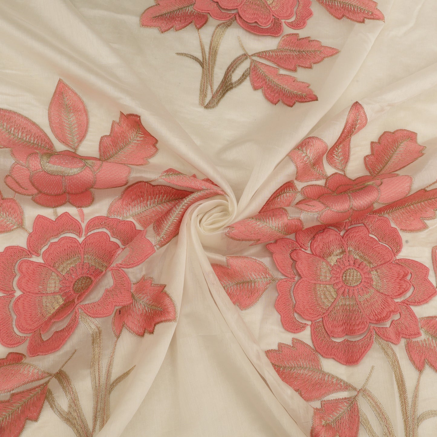 Chanderi Embroidery Fabric