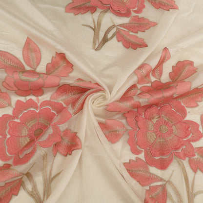 Chanderi Embroidery Fabric