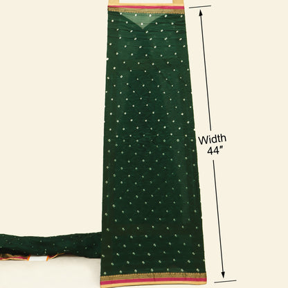 Pure Munga Bandhani Brocade Fabric