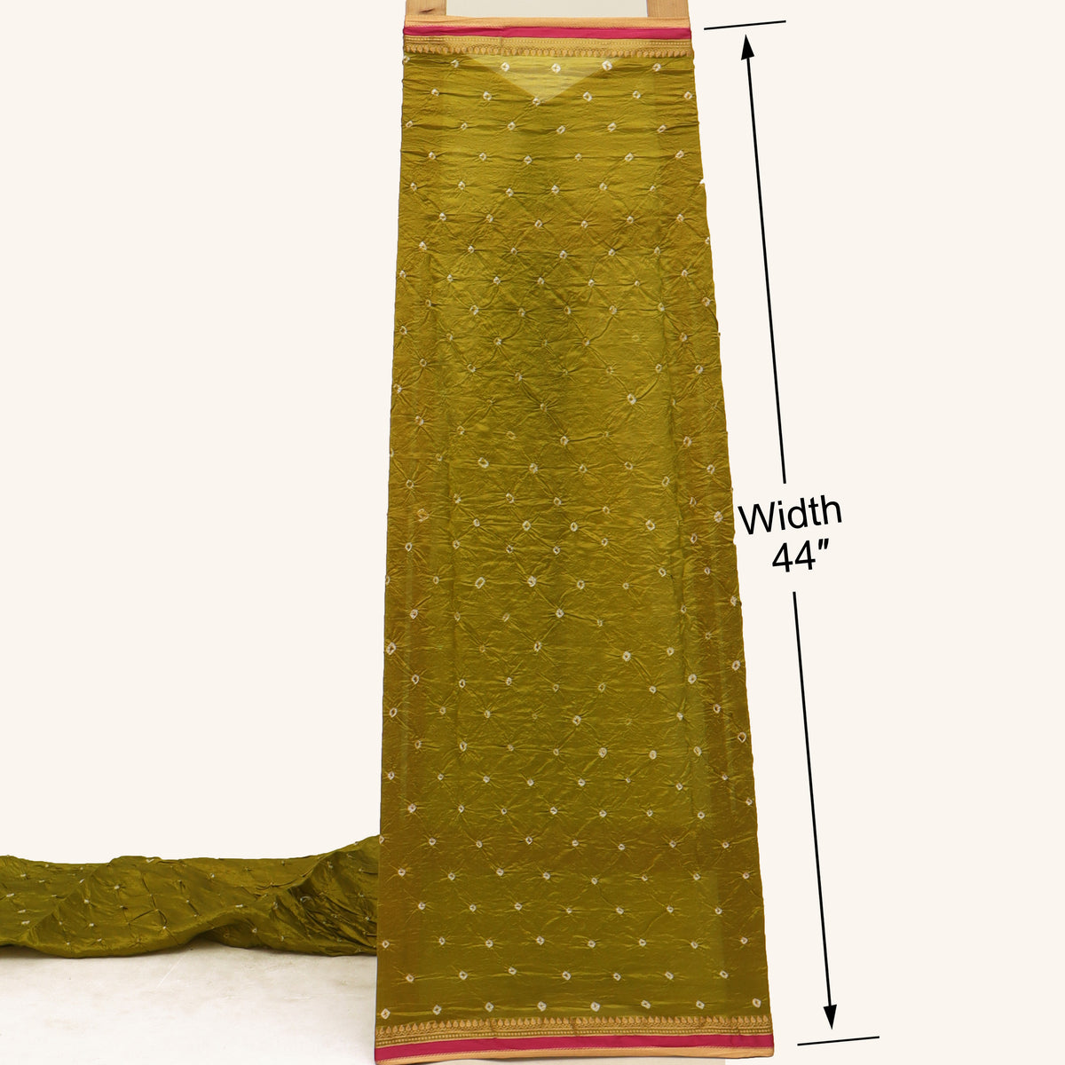 Pure Munga Bandhani Brocade Fabric