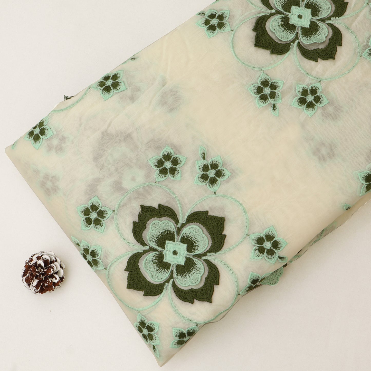 Chanderi Embroidery Fabric