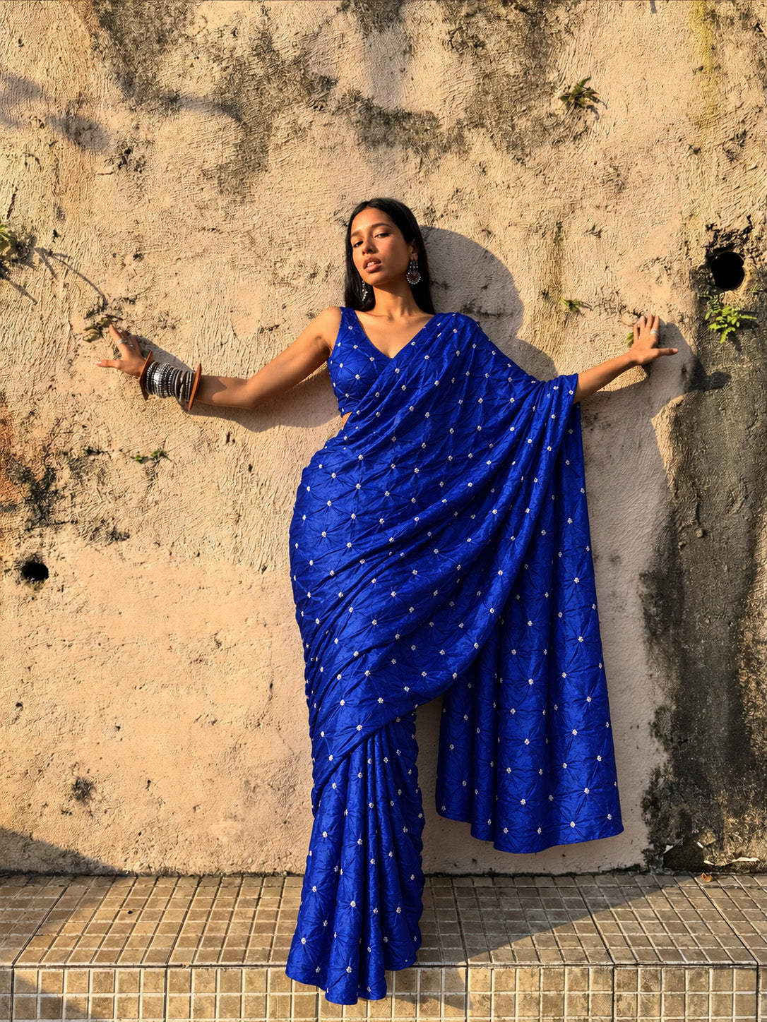 Pure Munga Bandhani Brocade Fabric