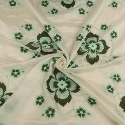 Chanderi Embroidery Fabric
