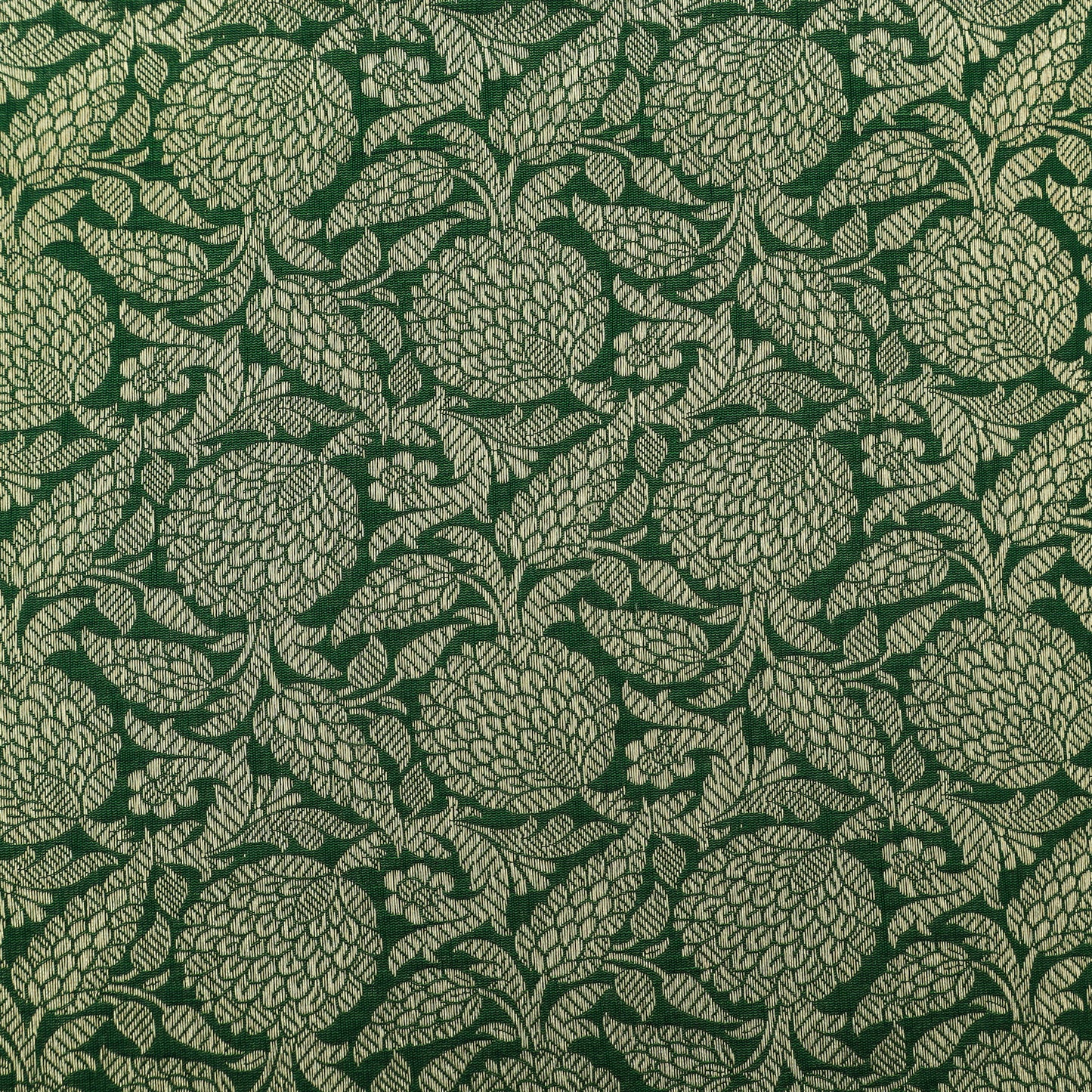 Green Color Katan Meena Brocade Fabric