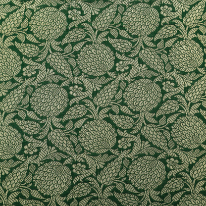 Green Color Katan Meena Brocade Fabric