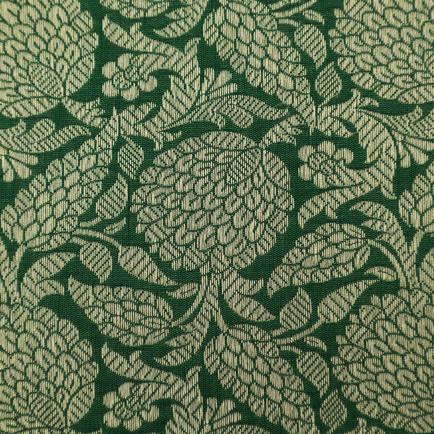 Green Color Katan Meena Brocade Fabric