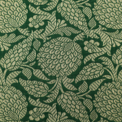 Green Color Katan Meena Brocade Fabric