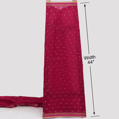 Pure Munga Bandhani Brocade Fabric