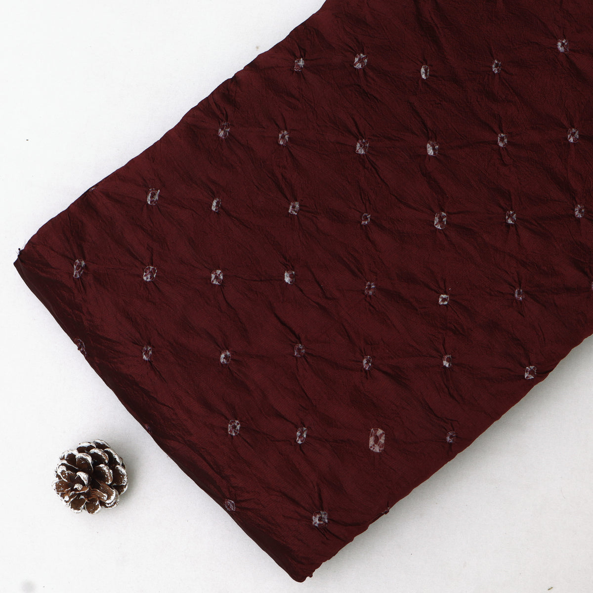 Pure Munga Bandhani Brocade Fabric