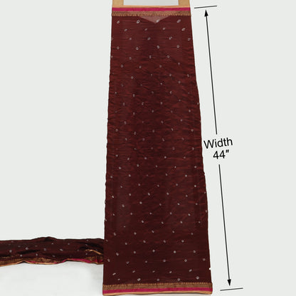 Pure Munga Bandhani Brocade Fabric