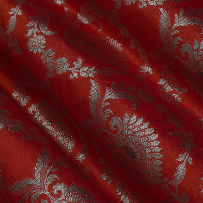 Orange Color Brocade Fabric