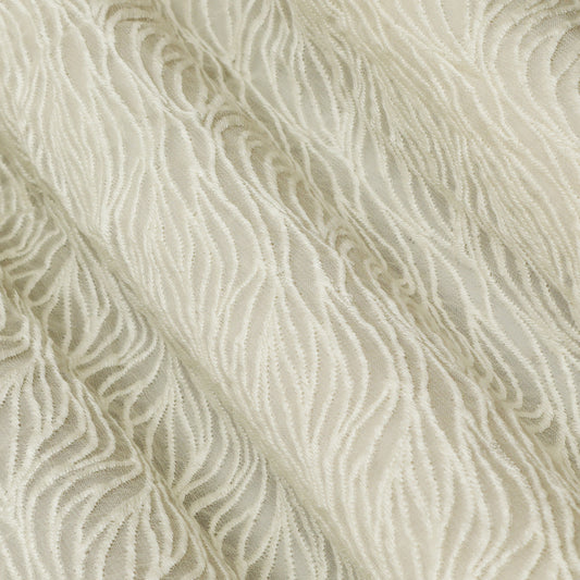 White Color Georgette Embroidery Fabric