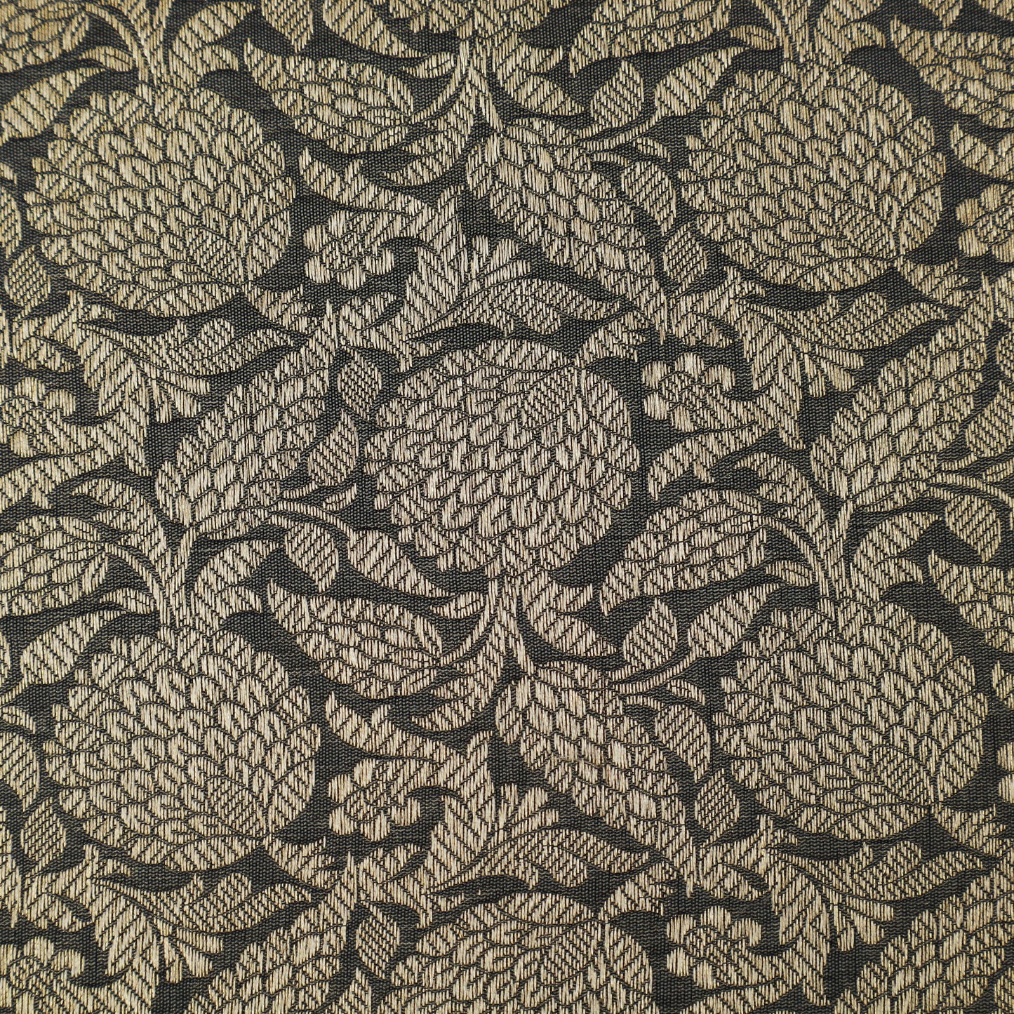 Grey Color Katan Meena Brocade Fabric