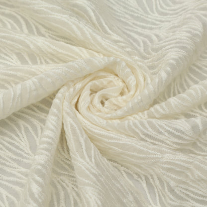 White Color Georgette Embroidery Fabric