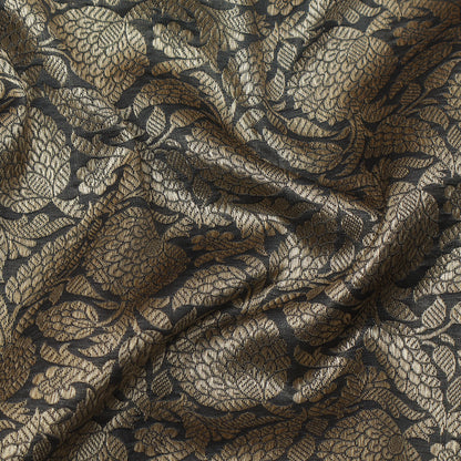Grey Color Katan Meena Brocade Fabric