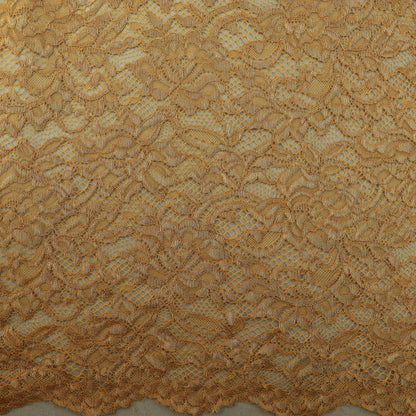 Beige Color Chantilly Lace Fabric