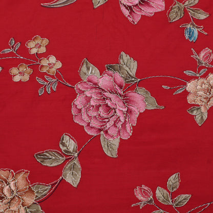 Pure Chinya Silk Embroidery Fabric