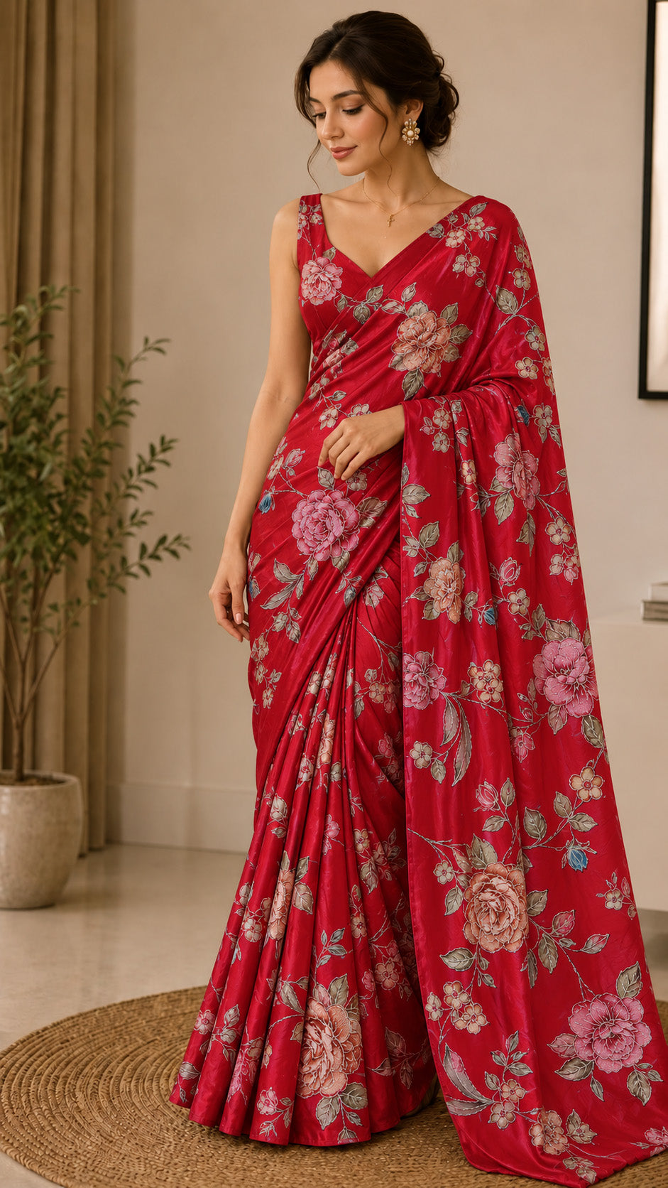 Pure Chinya Silk Embroidery Fabric