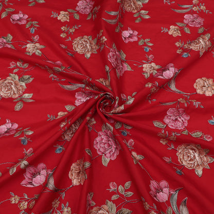Pure Chinya Silk Embroidery Fabric