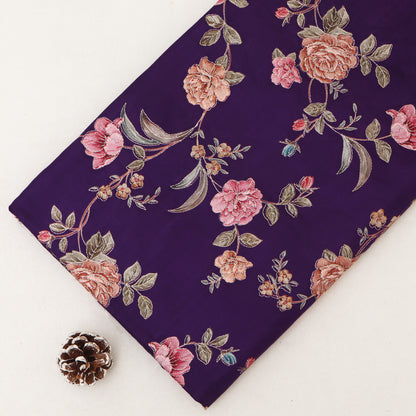 Pure Chinya Silk Embroidery Fabric