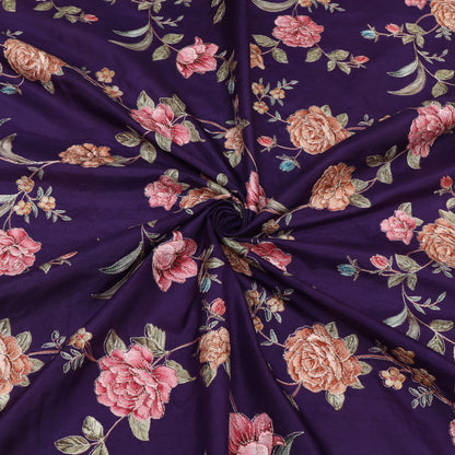 Pure Chinya Silk Embroidery Fabric