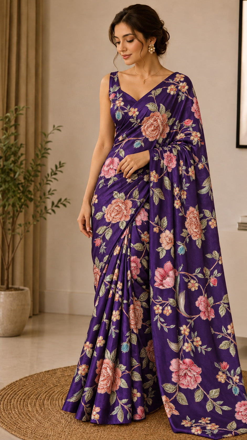 Pure Chinya Silk Embroidery Fabric