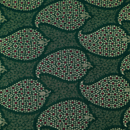 Green Color Katan Meena Brocade Fabric