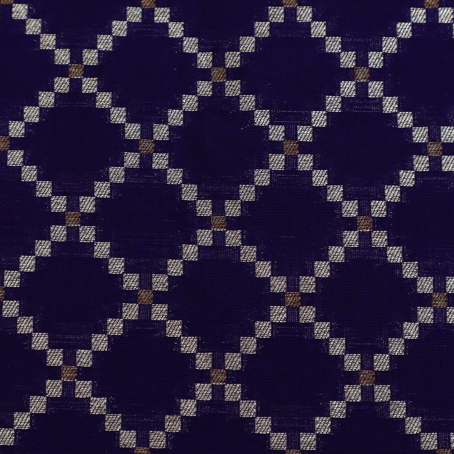 Royal Blue Color Brocade Fabric