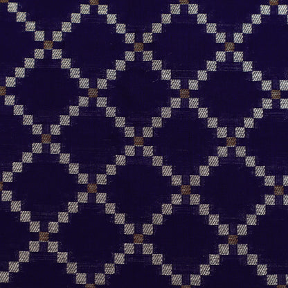 Royal Blue Color Brocade Fabric