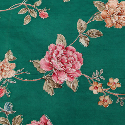Pure Chinya Silk Embroidery Fabric