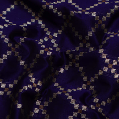 Royal Blue Color Brocade Fabric