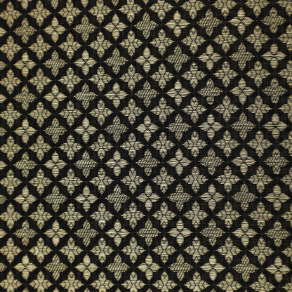 Dark Green Color Katan Meena Brocade Fabric