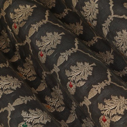 Grey Color Tissue Brocade Fabric