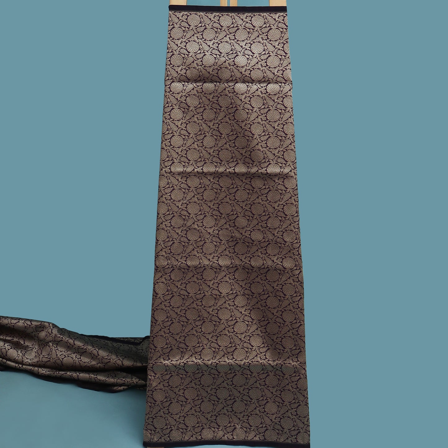 Purple Color Katan Meena Brocade Fabric