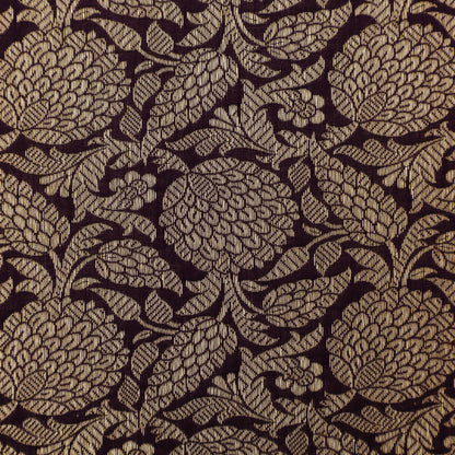 Purple Color Katan Meena Brocade Fabric