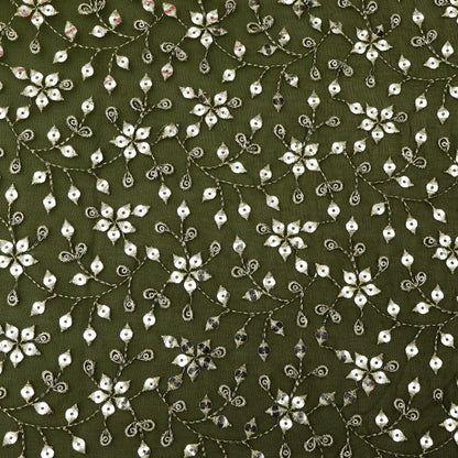 Georgette Sequins Embroidery Fabric