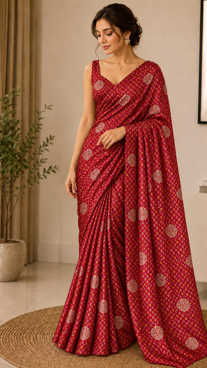 Pure Gaji Silk Print Fabric