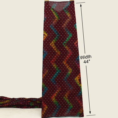 Pure Bandhani Brocade Fabric