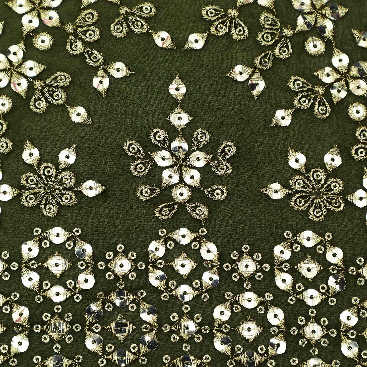 Georgette Sequins Embroidery Fabric