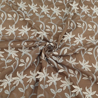 Chanderi Embroidery Fabric