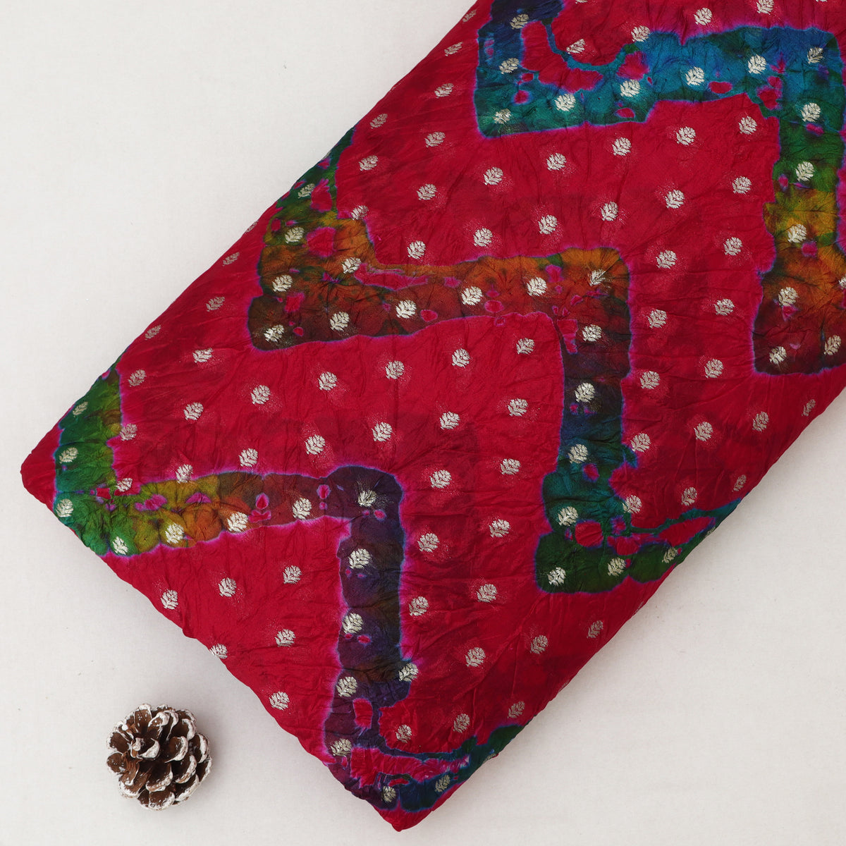 Pure Bandhani Brocade Fabric
