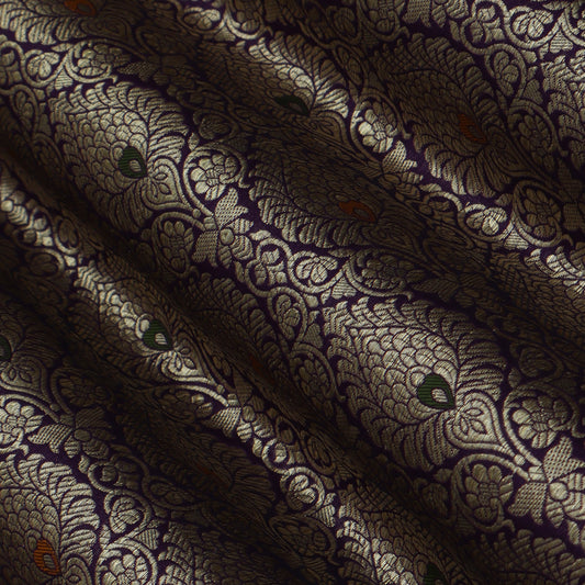 Purple Color Brocade Fabric