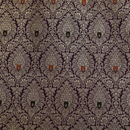 Purple Color Brocade Fabric