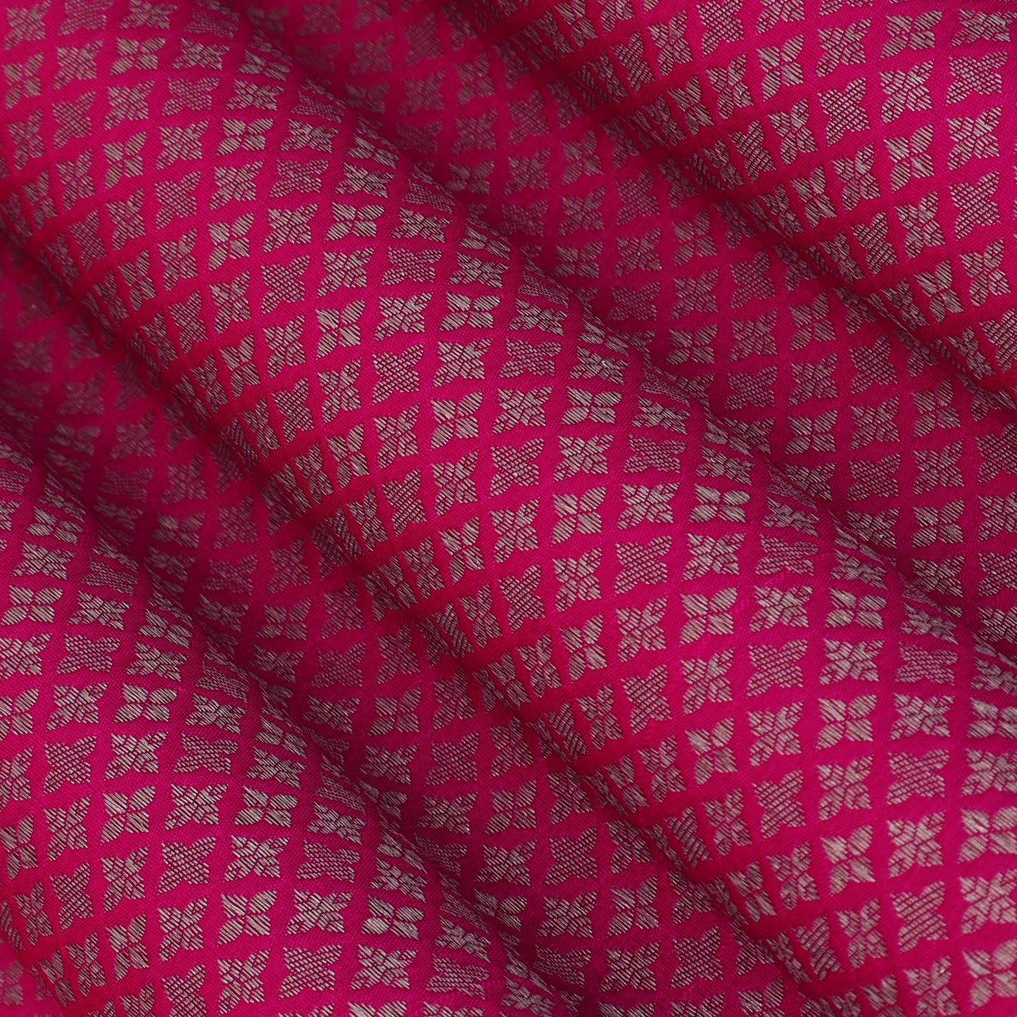 Pink Color Katan Meena Brocade Fabric