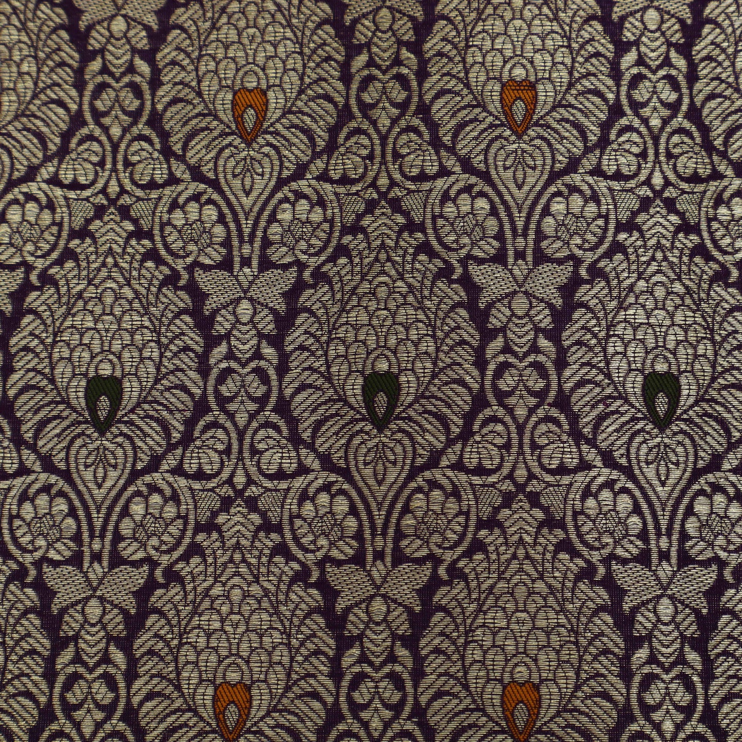 Purple Color Brocade Fabric